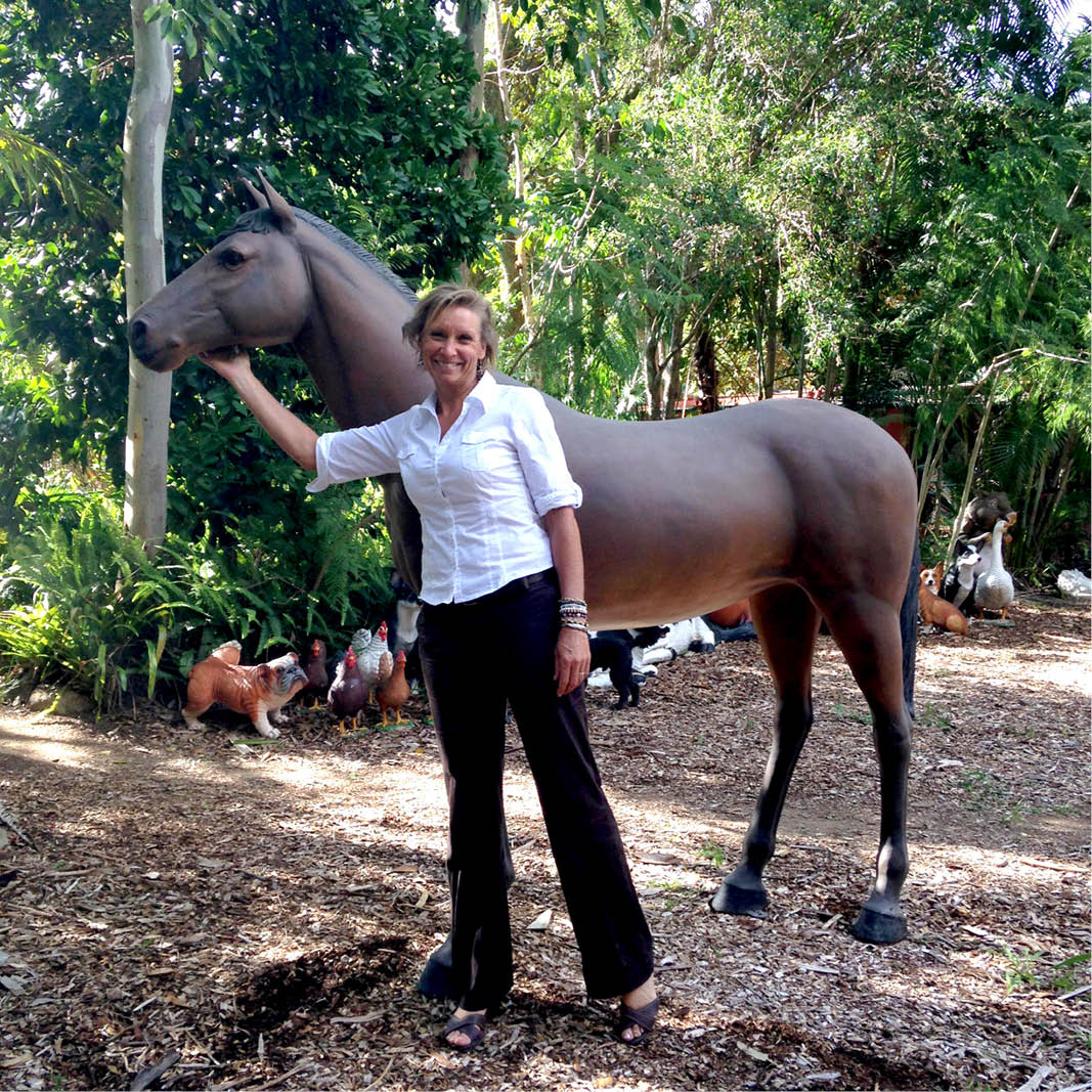 Natureworks Australia Natureworks Horse statue 7ft - 100019 - shown outside at Natureworks- YT thumb