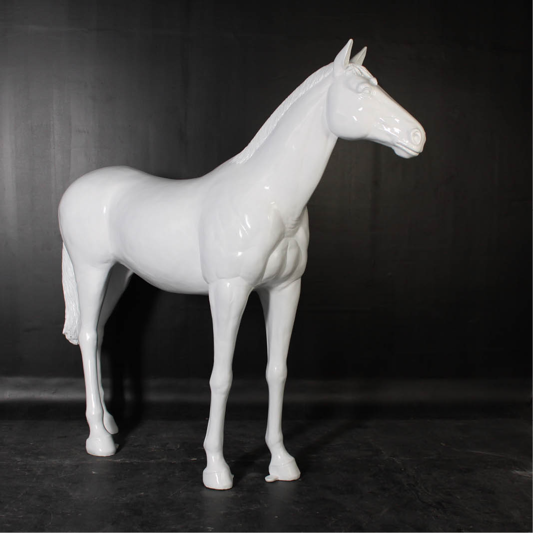 Natureworks Australia Horse 7ft - White with gloss finish - 100019WG - Front angle view