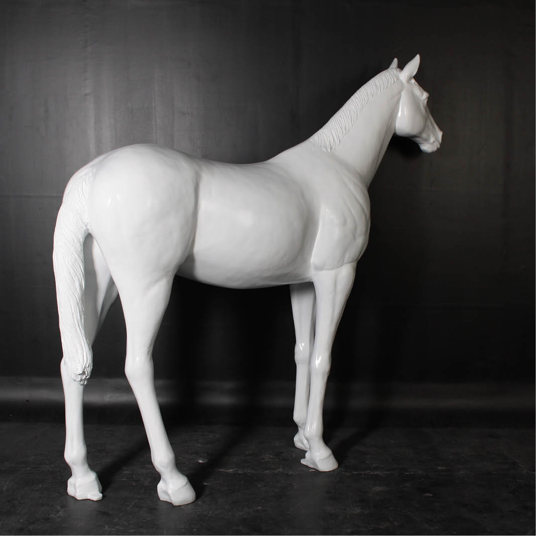 Natureworks Australia Horse 7ft - White with gloss finish - 100019WG- Rear angle view