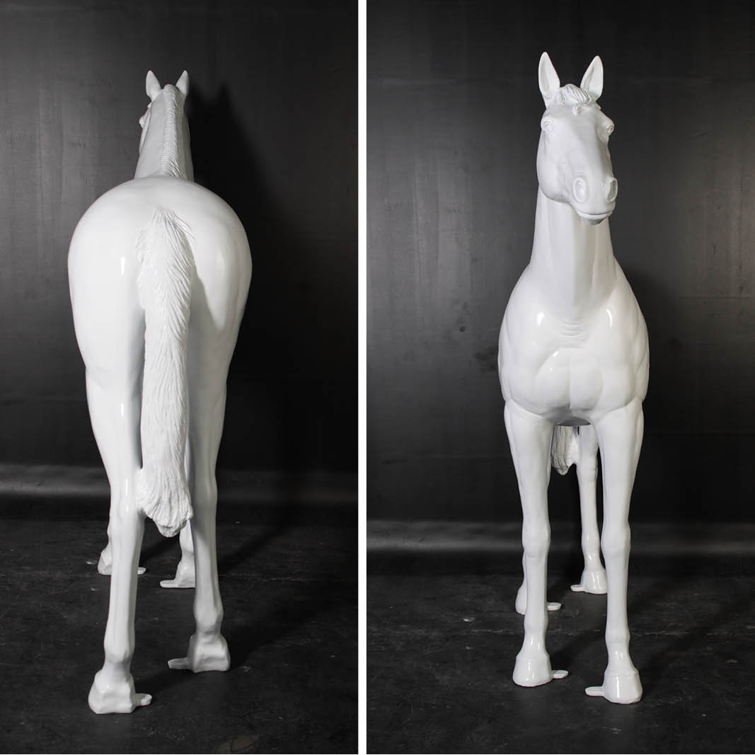 Natureworks Australia Horse 7ft - White with gloss finish - 100019WG - Front & rear views
