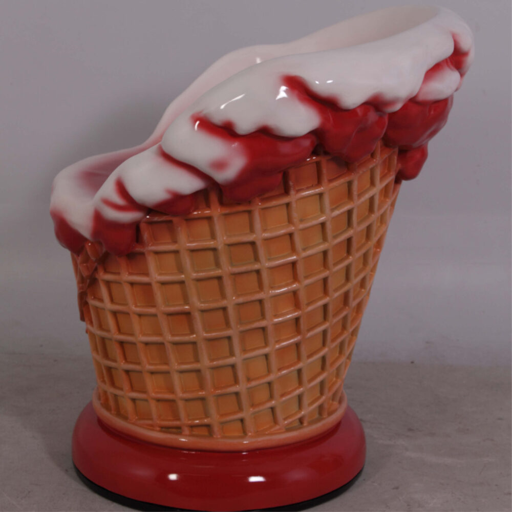 Strawberry themed Ice Cream Chair - showing rear angle view - 130020strawberry
