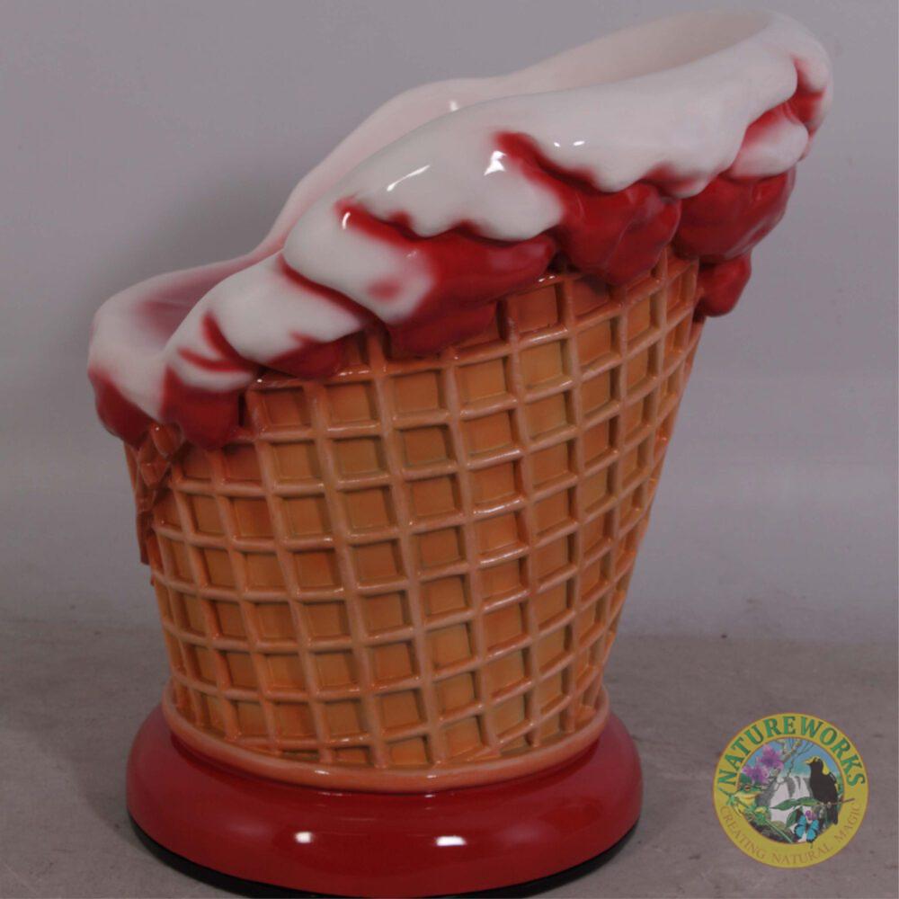 Natureworks Australia Strawberry themed Ice Cream Chair - showing rear angle view - 130020strawberry