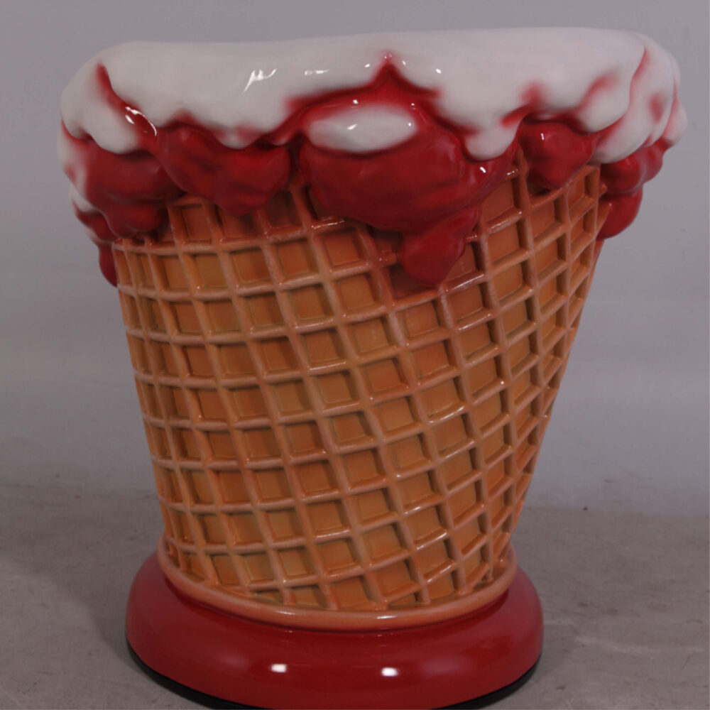 Strawberry themed Ice Cream Chair - showing rear view - 130020strawberry