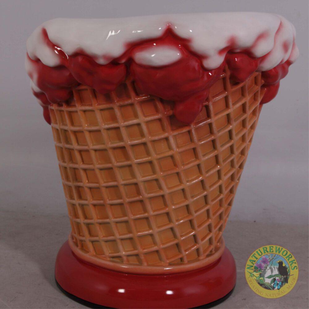 Natureworks Australia Strawberry themed Ice Cream Chair - showing rear view - 130020strawberry
