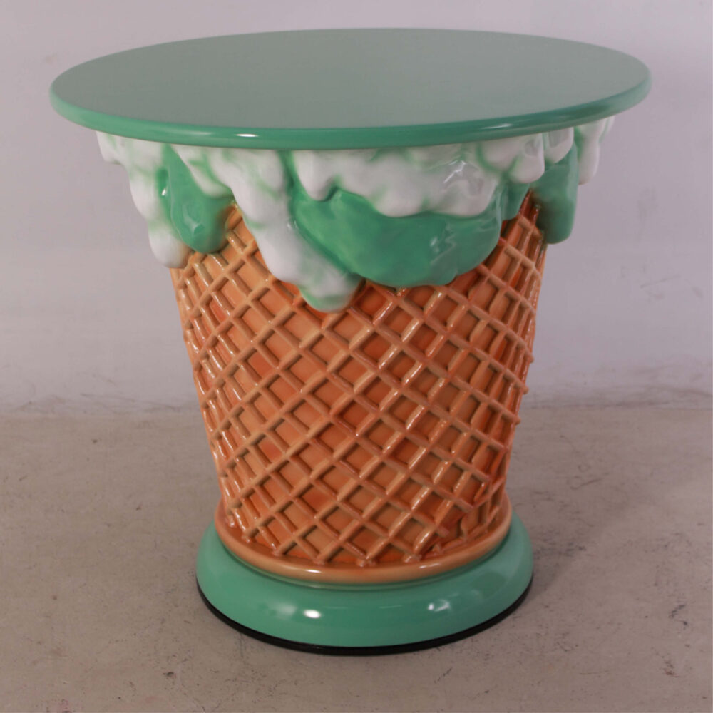 Ice cream table - 130019mint green - front view