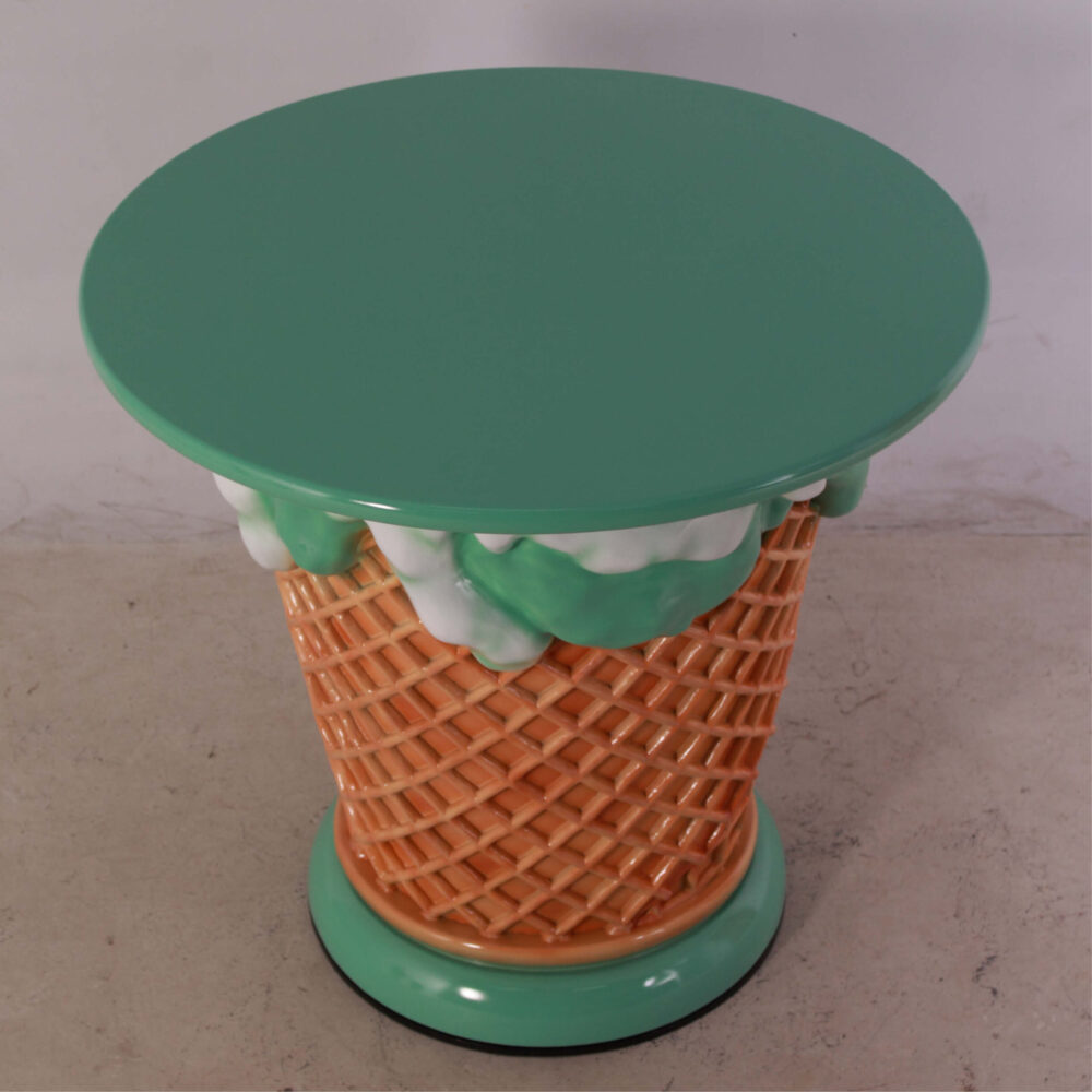 Ice cream table - 130019mint green - top view