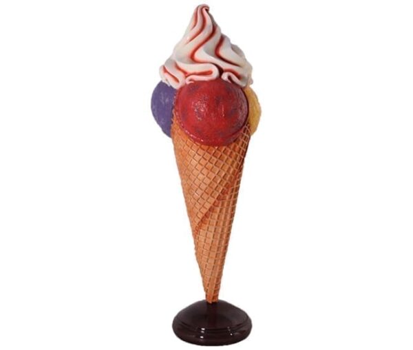 Ice Cream Cone On Stand Large