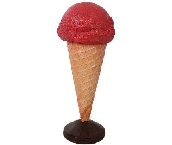 Ice Cream On Stand Strawbery Strawberry