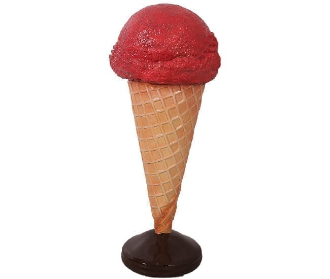 Ice Cream On Stand Strawbery Strawberry