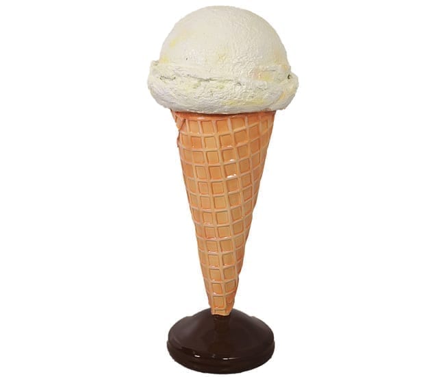 Ice Cream On Stand Vanilla Vanilla