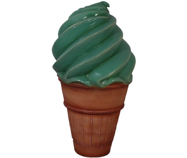 Ice Cream Soft Serve Large Mint Green MINTGREEN