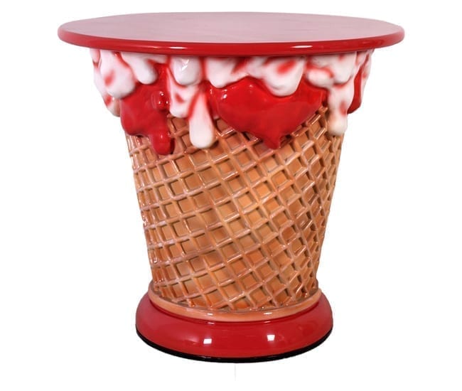Ice Cream Table Strawberry Strawberry