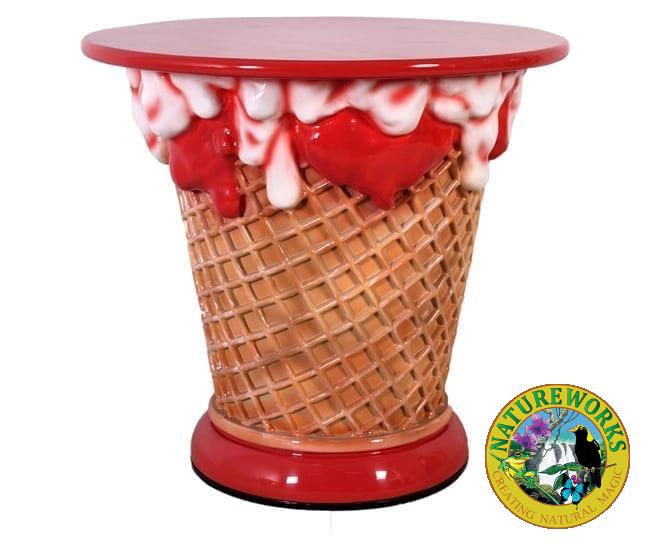 Ice Cream Table Strawberry Strawberry