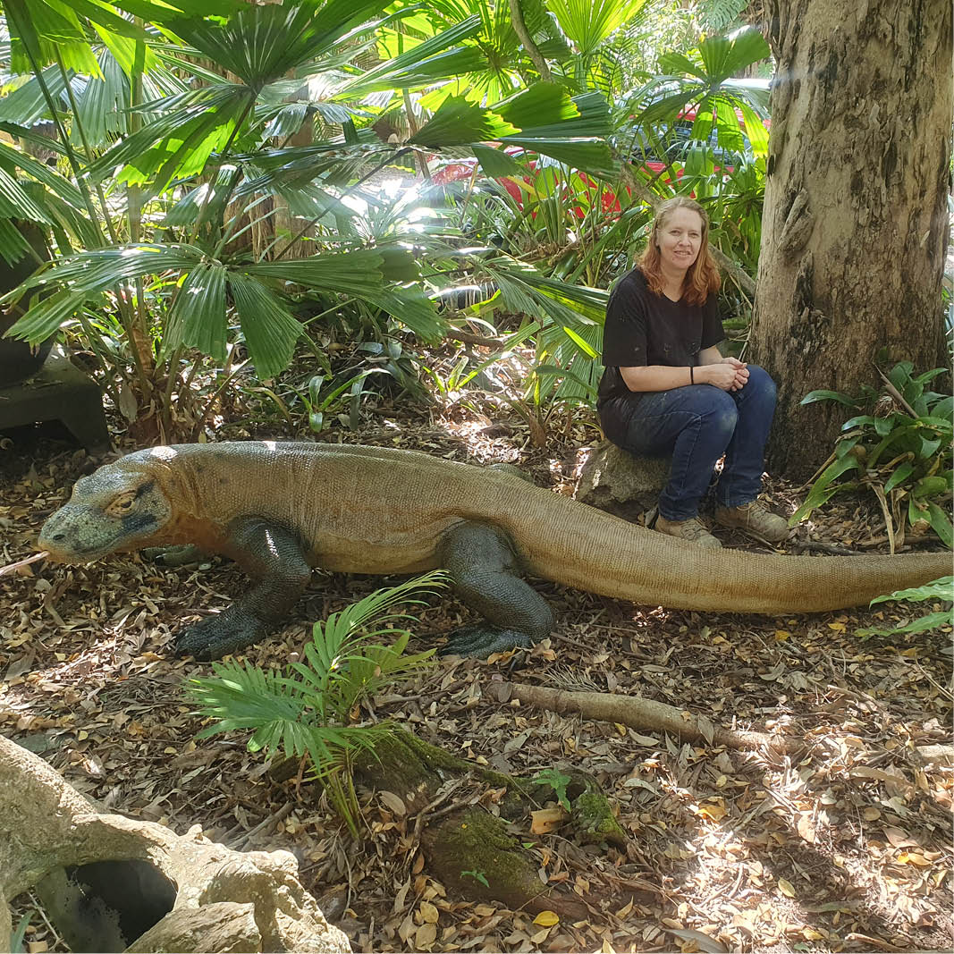 Natureworks Australia Komodo Dragon 3.3m - Shown outside in Natureworks garden