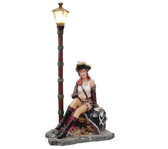 Lady Pirate Sitting With Mast ST