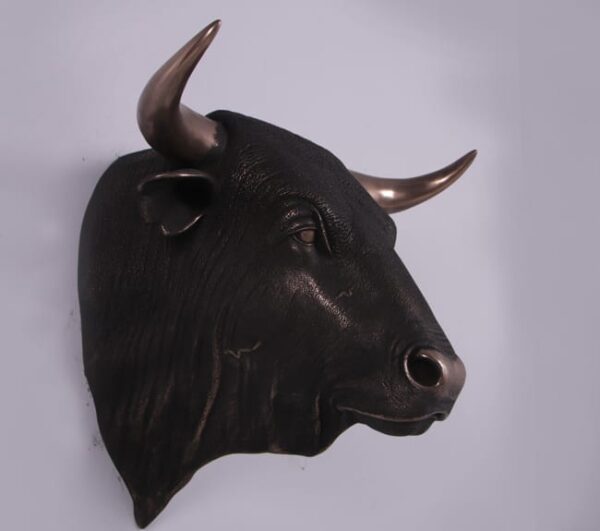 Life Size Spanish Bull Wall mount ImperialBronze