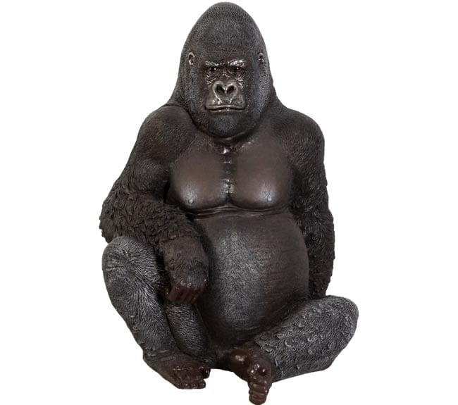 Lifesize Fibreglass Gorilla Statue Sitting