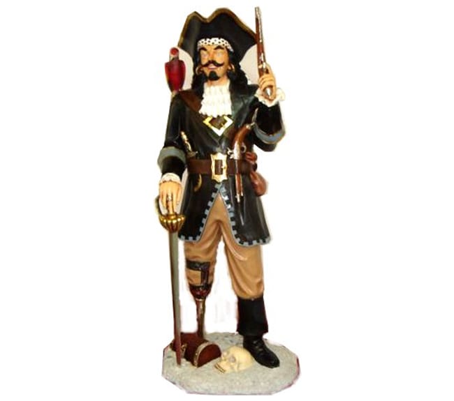 Lifesize Pirate Statue with gun