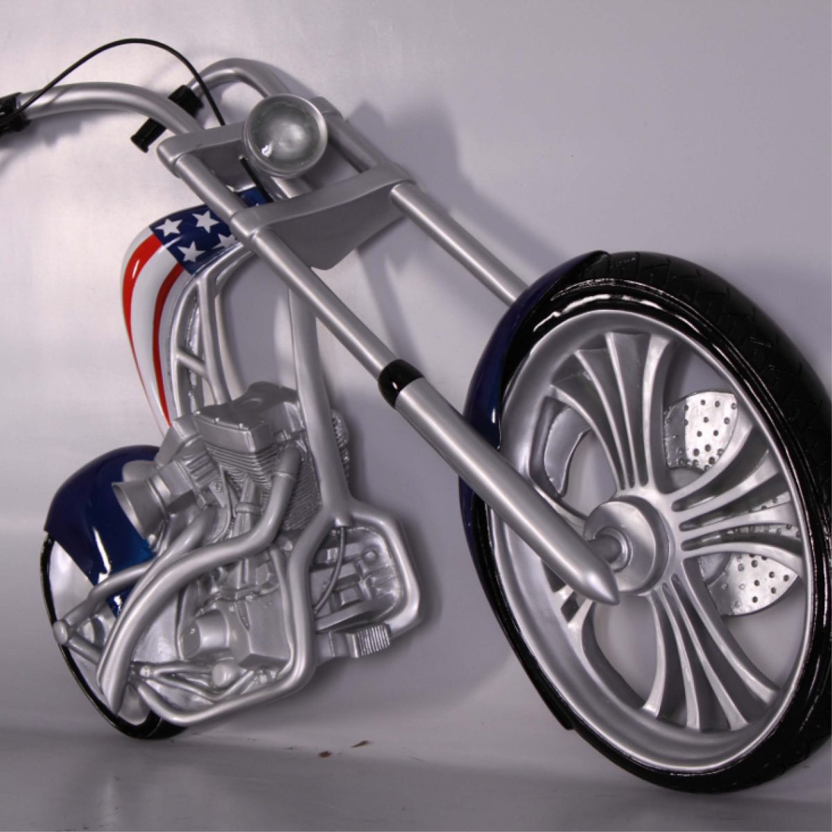 Natureworks Australia Chopper motorbike replica wall decor for sale shown on wall