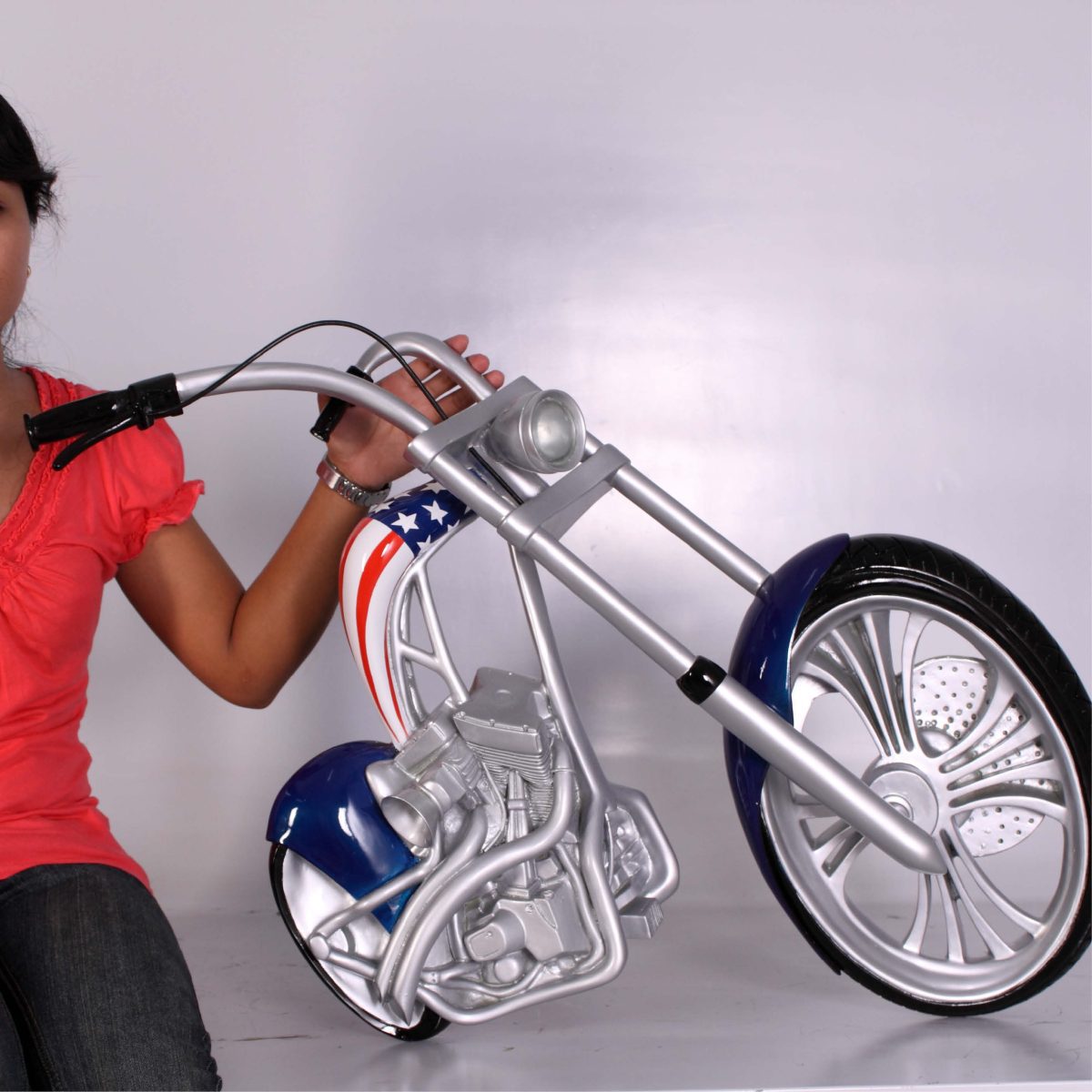 Natureworks Australia Motorbike replica - wall decor with girl