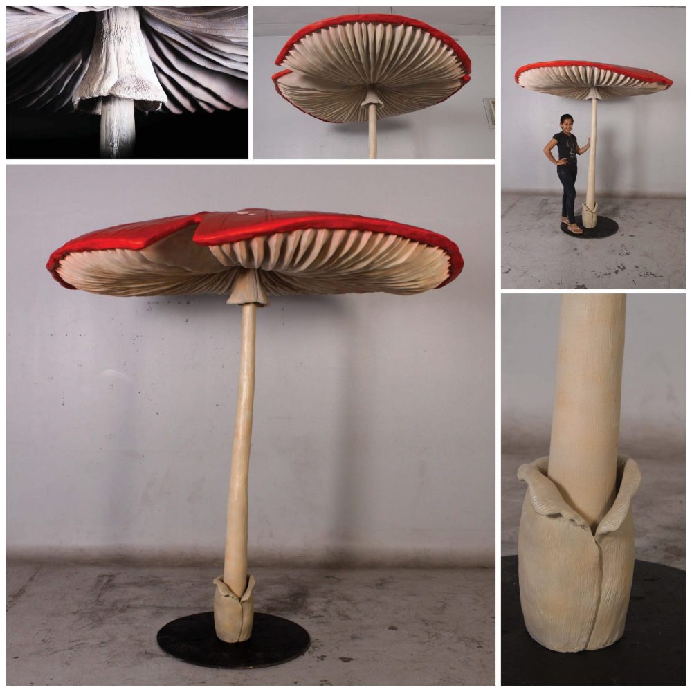 Fantasy themed mushroom prop 2m high with beautiful fine details and vibrant colours.