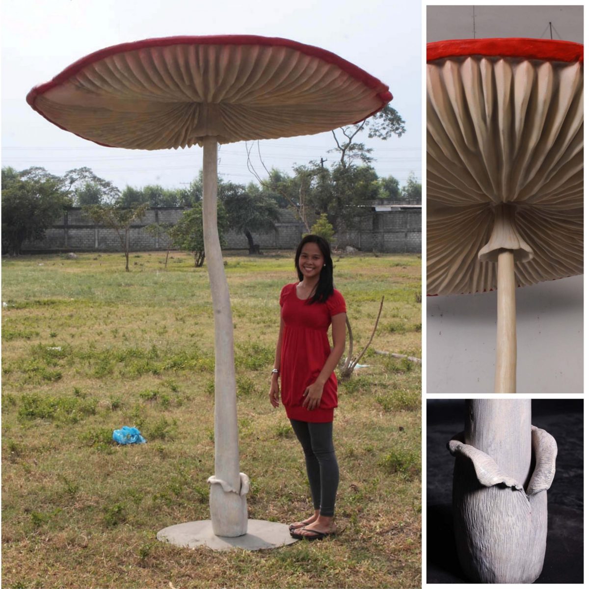 Natureworks Australia Mushroom Umbrella - Giant - 2m high - 100107_ mushroom with lady