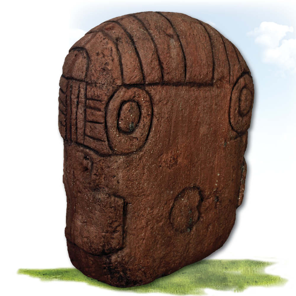 Natureworks Australia Olmec head - large - 100083 - Rear view
