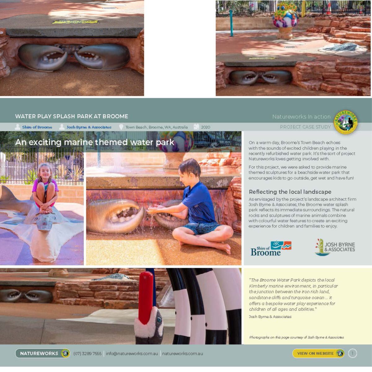 Natureworks Australia Crab 6ft - 100013 - Shown in Broom splash park