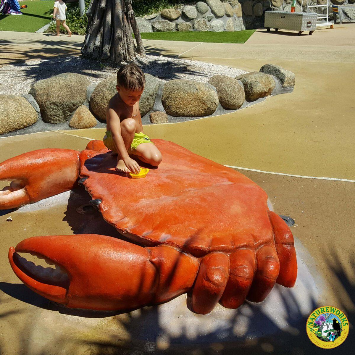 Natureworks Australia Crab 6ft - 100013 - Shown in Browadwater parklands water play- with children