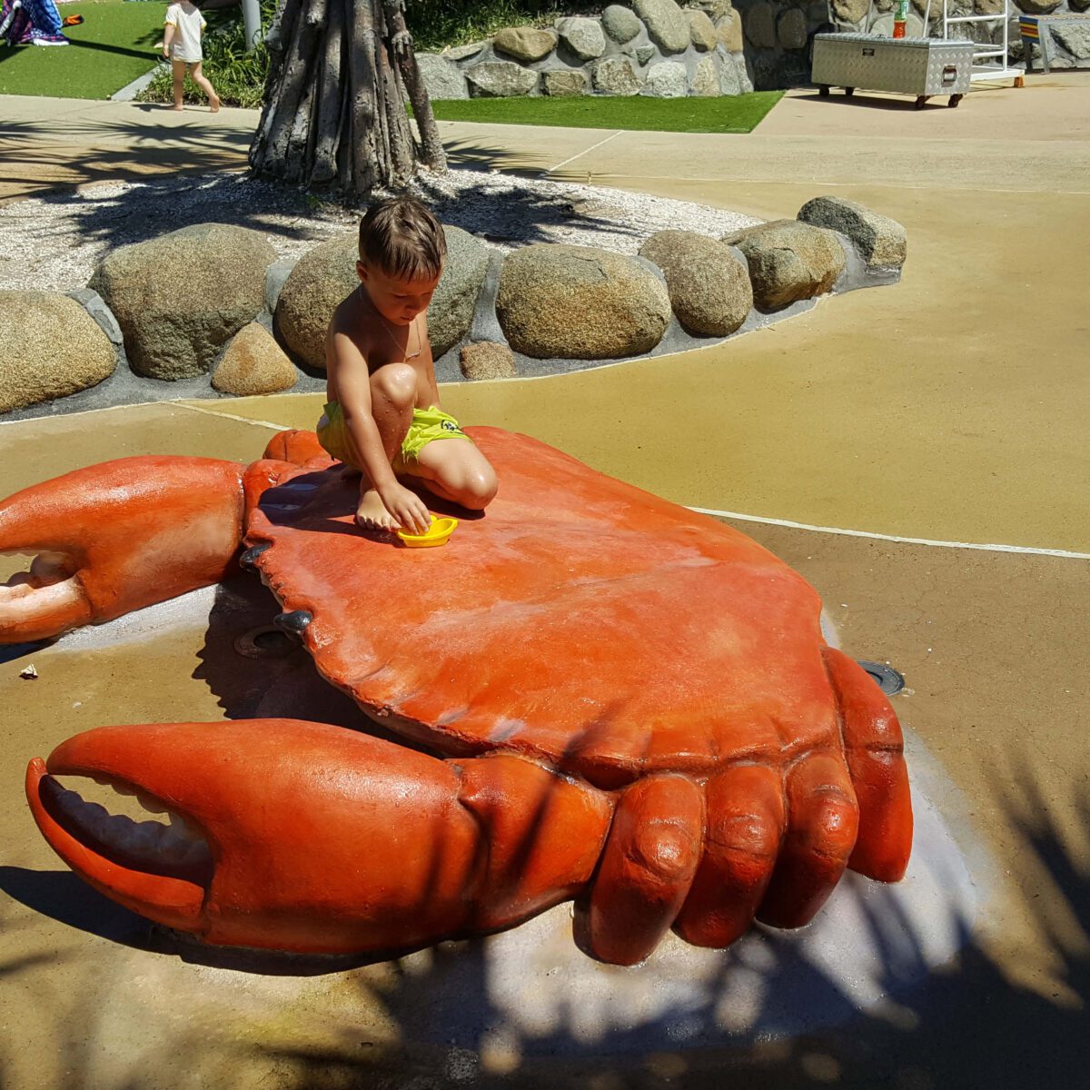Natureworks Australia Crab 6ft - 100013 - Shown in Browadwater parklands water play- with children