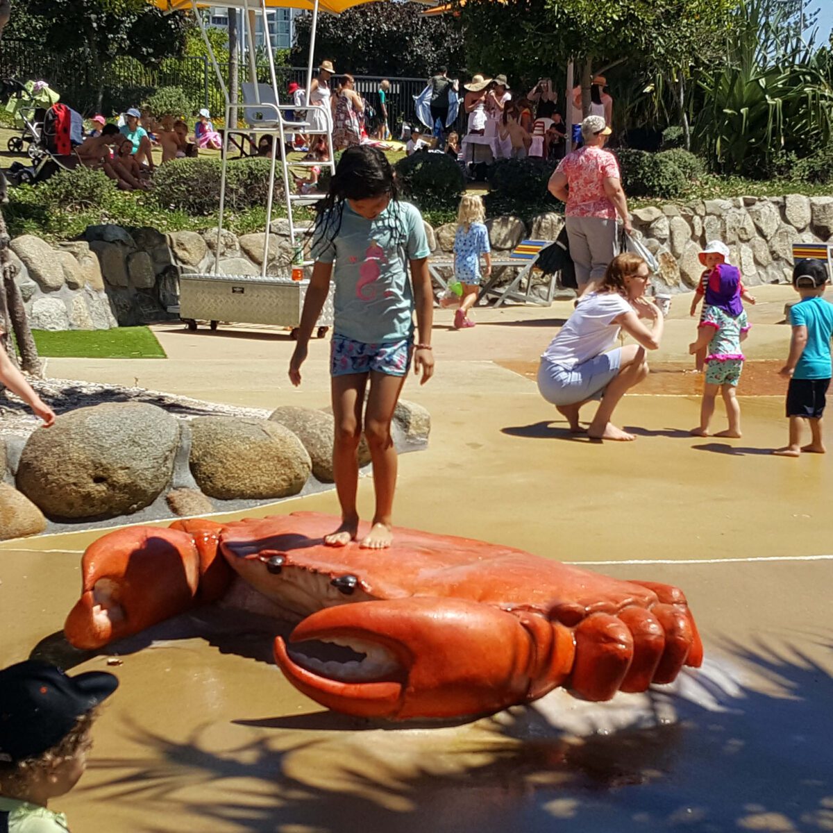 Natureworks Australia Crab 6ft - 100013 - Shown in Browadwater parklands water play- with children