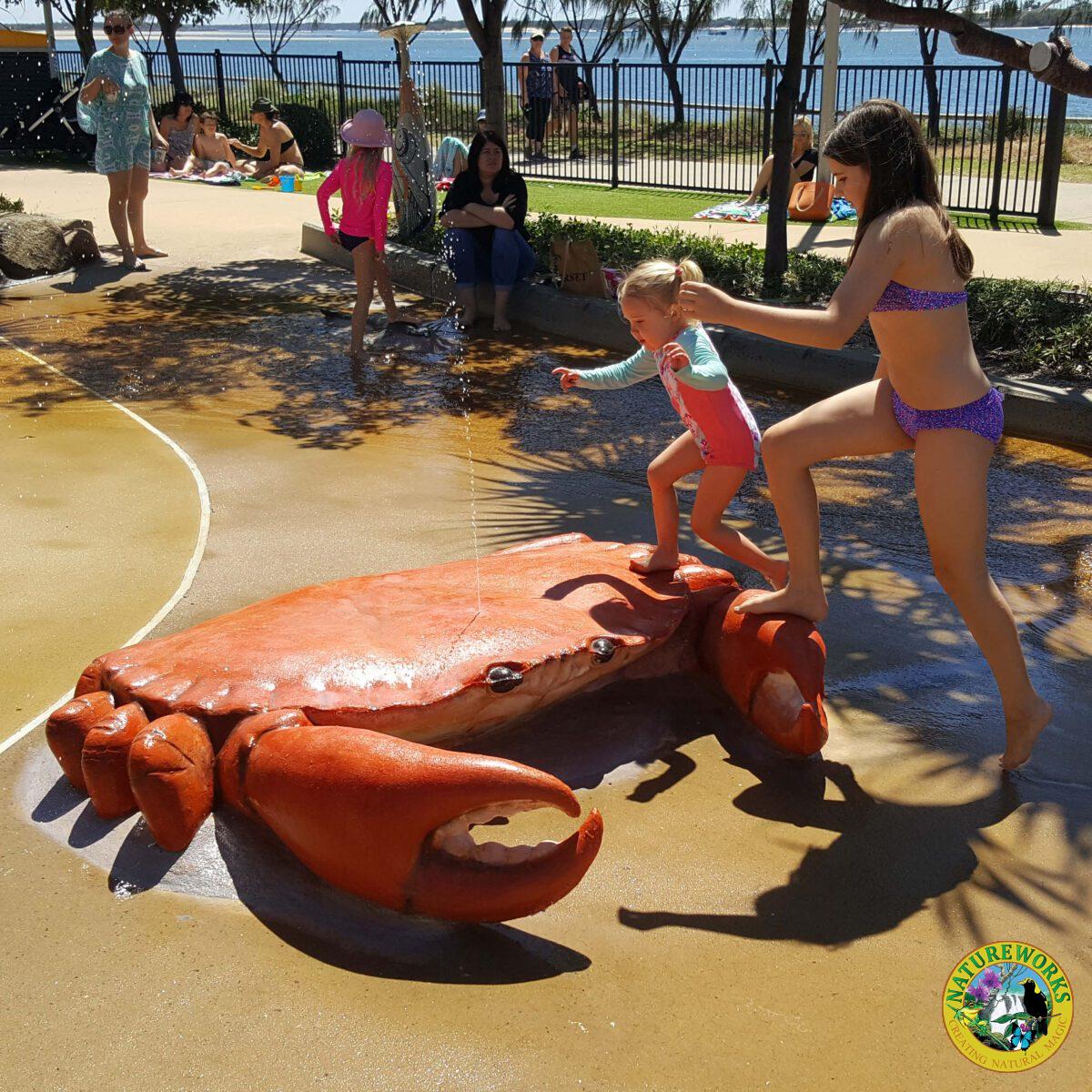 Natureworks Australia Crab 6ft - 100013 - Shown in Browadwater parklands water play- with children