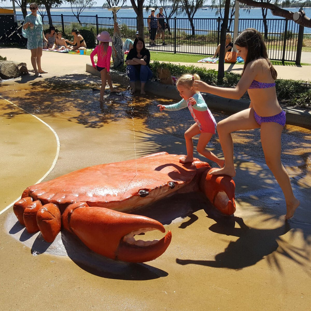Natureworks Australia Crab 6ft - 100013 - Shown in Browadwater parklands water play- with children