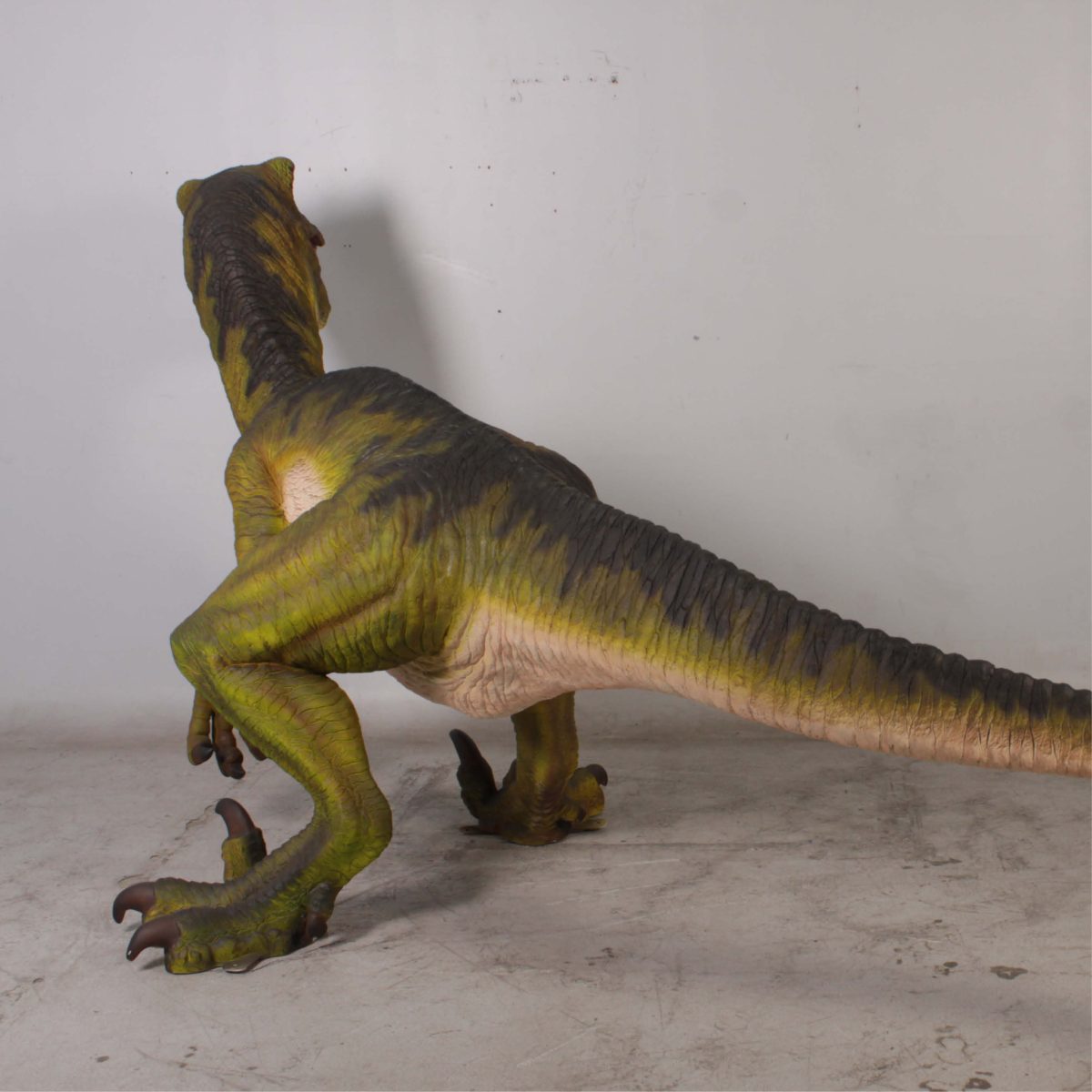 Natureworks Australia Dromosaurus Dinosaur Sculpture shown at Natureworks Studio - Brisbane - 110115 - Rear angle view