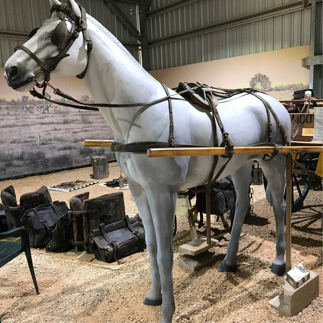 Natureworks Australia Natureworks Horse statue 7ft - 100019 - painted grey for public display inside a museum