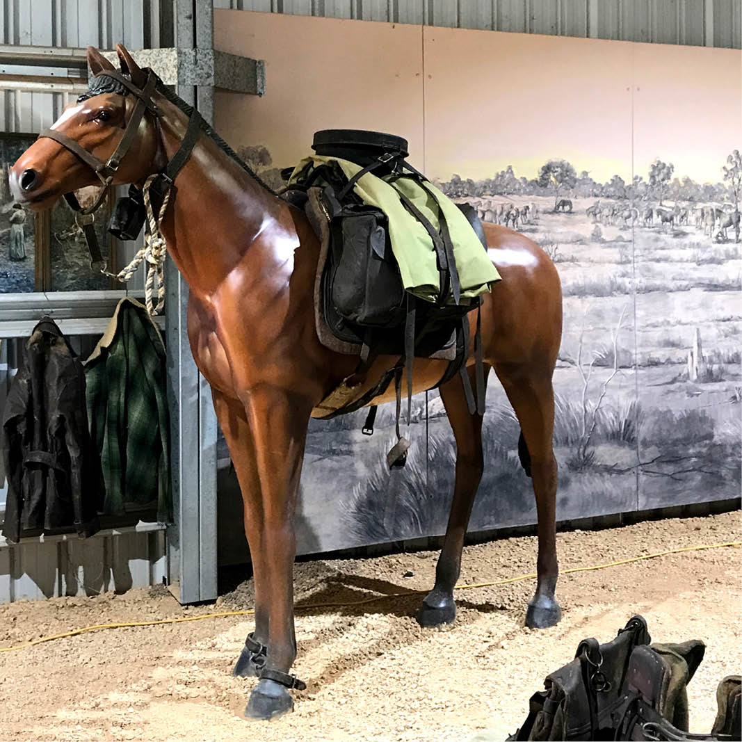 Natureworks Australia Natureworks Horse statue 7ft - 100019 - painted chestnut for public display inside a museum
