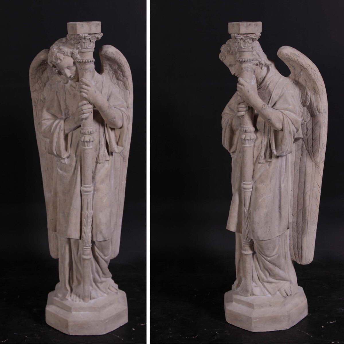 Natureworks Australia San Gabriel - Torchiere - Free standing - Roman stone - candle holder - 030711RS - Left and Right available