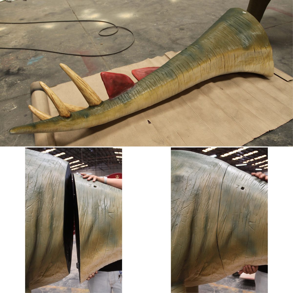 Natureworks Australia Stegosaurus Dinosaur - showing knockdown Tail- to allow for easy tansport - 100045