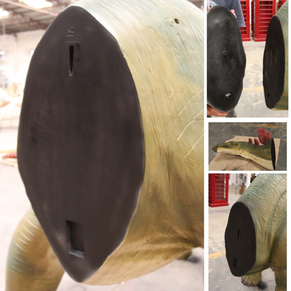 Stegosaurus Dinosaur - showing knockdown neck - to allow for easy tansport - 100045