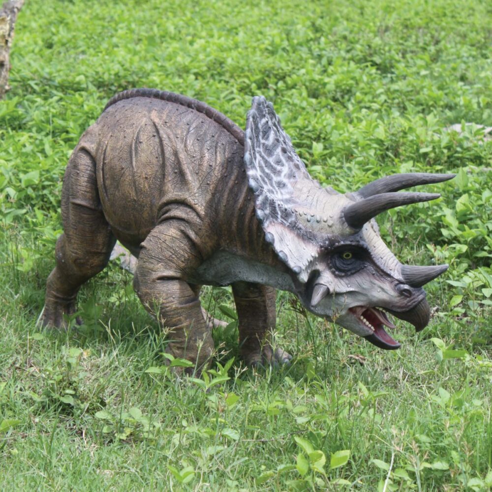 Natureworks - Triceratops Dinosaur Definitive -shown outside - 110025