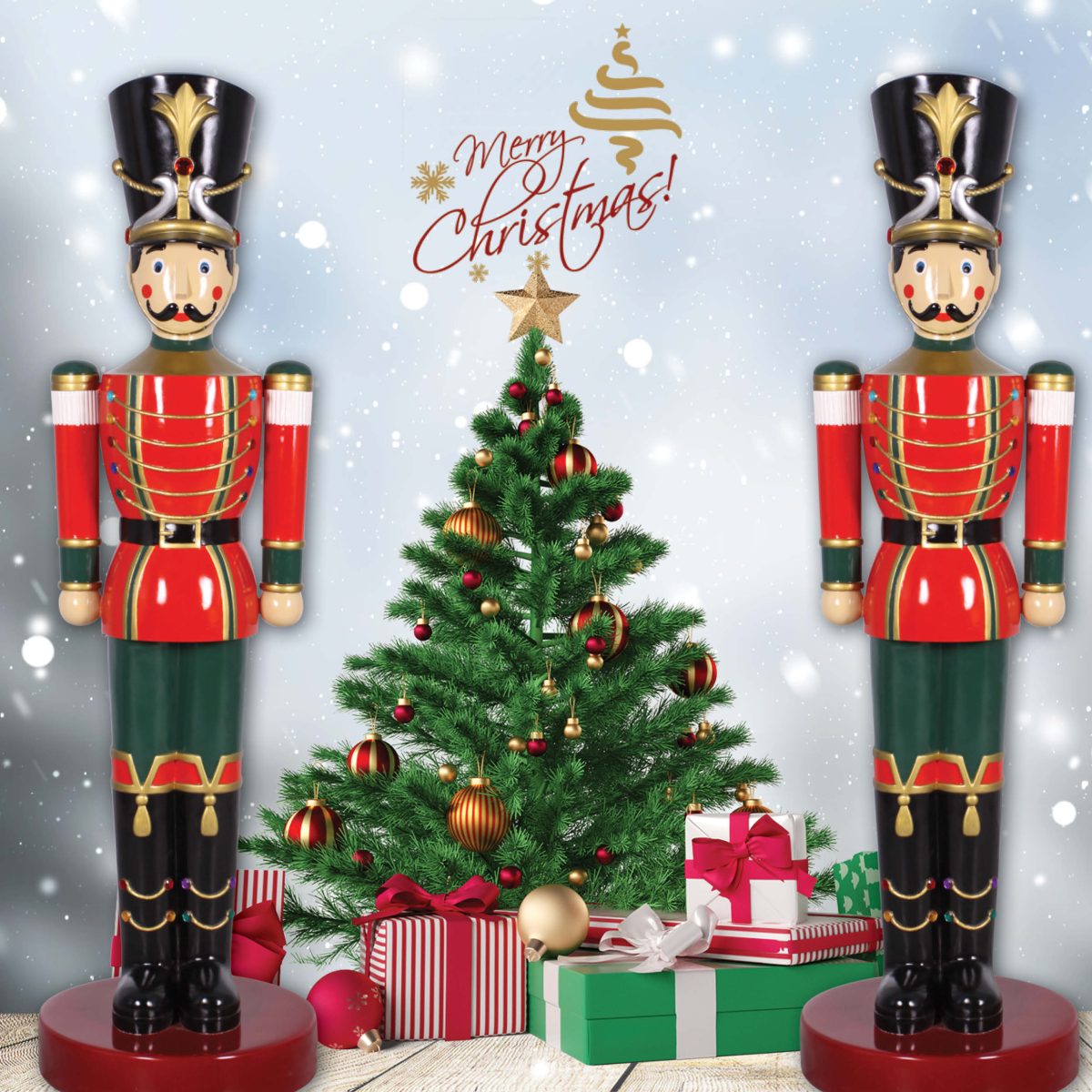 Natureworks Australia Nutcracker Toy Soldier 6.5ft Red and green statue