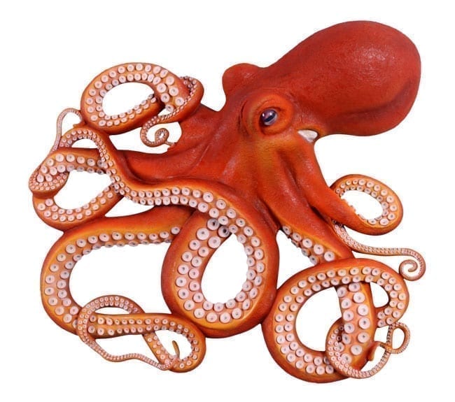 Realistic Octopus wall decor sculpture