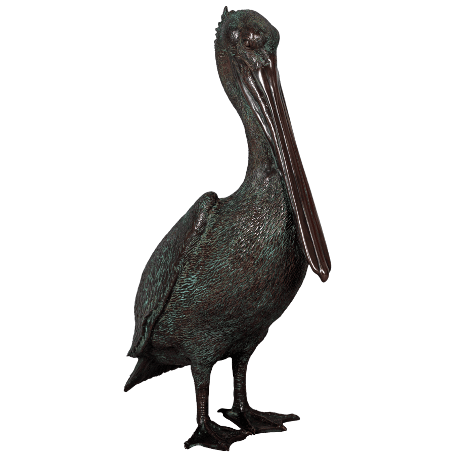 Natureworks Australia Pelican standing - life-size - bronze finish
