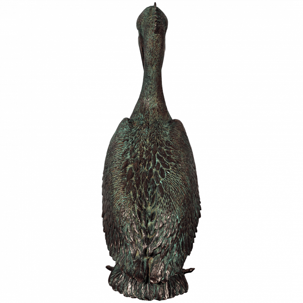 Pelican standing - life-size - bronze finish