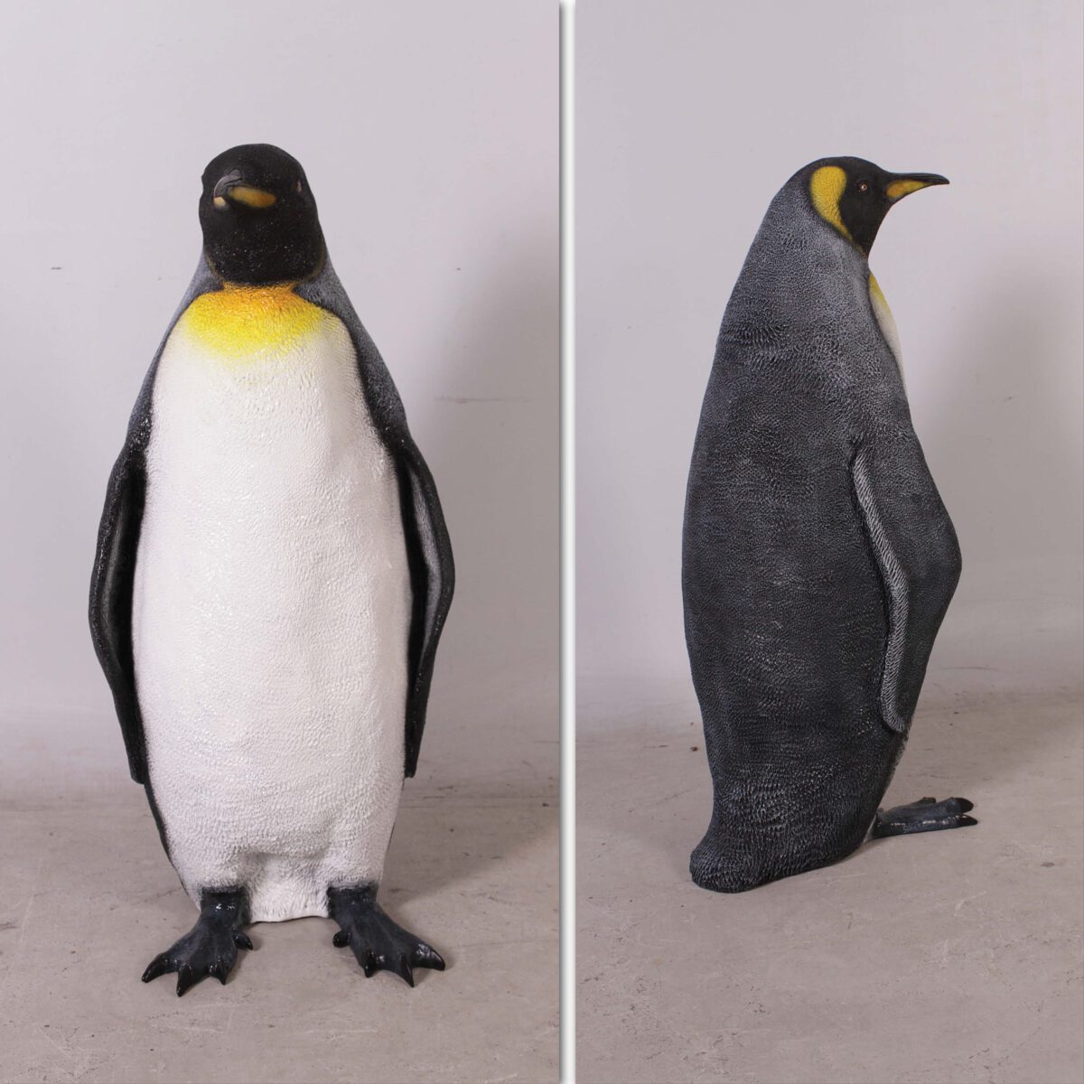 Natureworks Australia Penguin King - 100068 - standing with head up 3ft high front and rear angle view