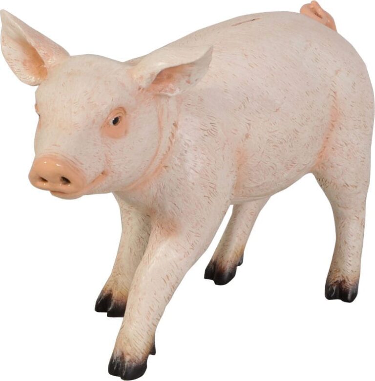 Pig Piglet Chubby Piggy Bank With Activated Digital Sound Switch NW