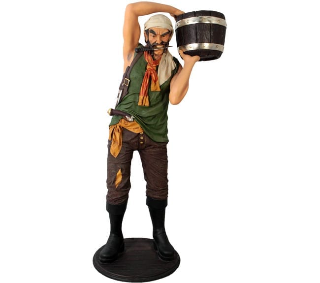 Pirate Statue With Bucket