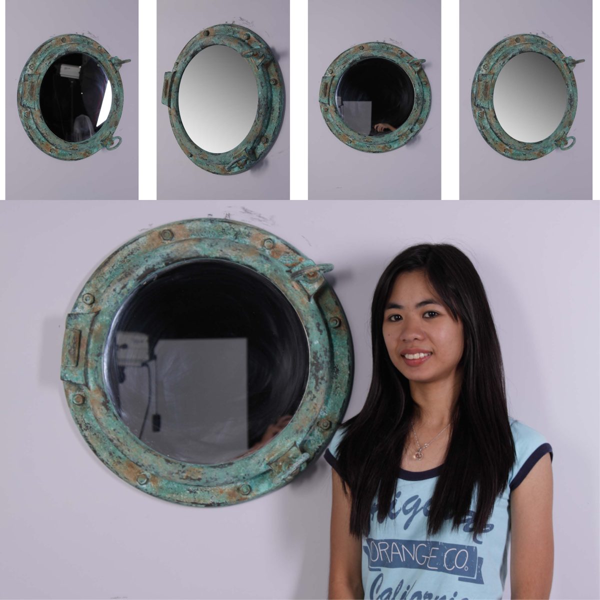 Natureworks Australia Port Hole Mirror -Greenish_Bronze_090065