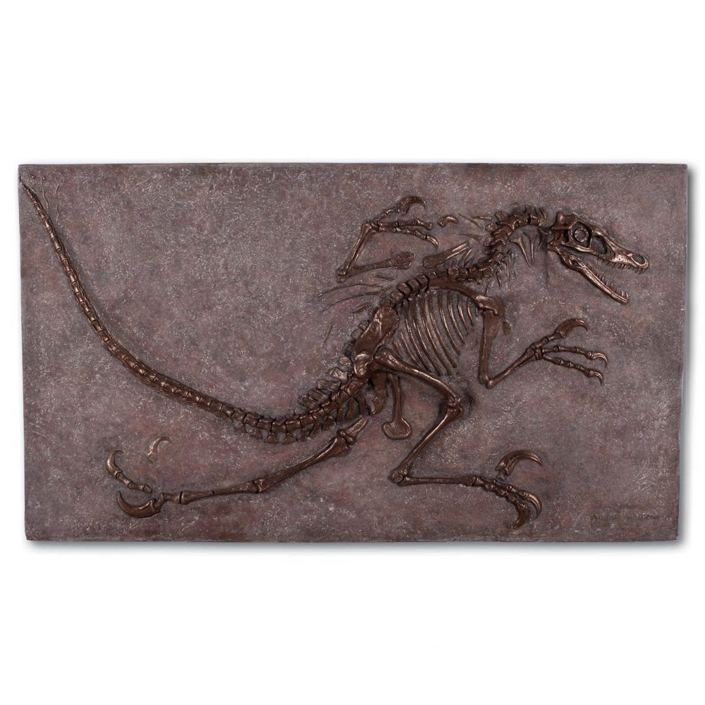 Prehistoric Dinosaur Fossil Digs Velociraptor Bronze without sides Product Image  px px