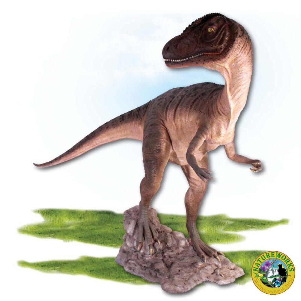 Prehistoric Dinosaur sculpture Allosaurs dinosaur mouth closed Product Image V px px